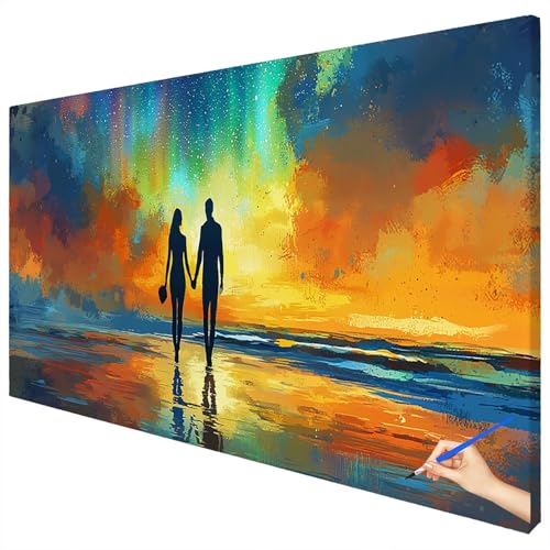 Malen Nach Zahlen Erwachsene Groß 180x70cm Malen Nach Zahlen Abstrakt Basteln Erwachsene Landschaft Paint by Numbers Adult Kit DIY Acrylfarbe Ölgemälde Set Geschenke für Frauen Herbst Dekoration B-07 von Ciooyxee