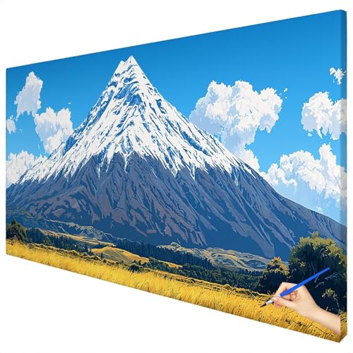 Malen Nach Zahlen Erwachsene Groß 180x70cm Malen Nach Zahlen Berge Basteln Erwachsene Landschaft Paint by Numbers Adult Kit DIY Acrylfarbe Ölgemälde Set für Anfänger, Geschenke für Frauen Deko A-80 von Ciooyxee