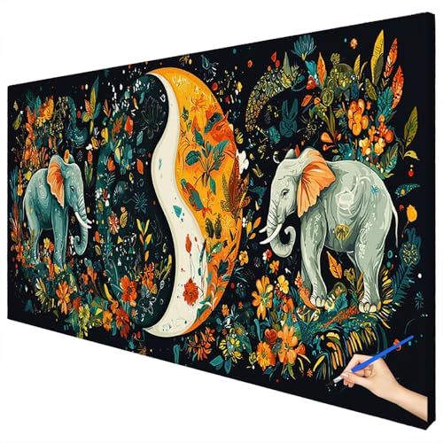 Malen Nach Zahlen Erwachsene Groß 70x30cm Malen Nach Zahlen Blumen Basteln Erwachsene Elefant Paint by Numbers Adult Kit DIY Acrylfarbe Ölgemälde Set für Anfänger, Geschenke für Frauen Deko B-63 Malen Nach Zahlen Erwachsene Groß 70x30cm Malen Nach Zahlen Blumen Basteln Erwachsene Elefant Paint by Numbers Adult Kit DIY Acrylfarbe Ölgemälde Set für Anfänger, Geschenke für Frauen Deko B-63 von Ciooyxee