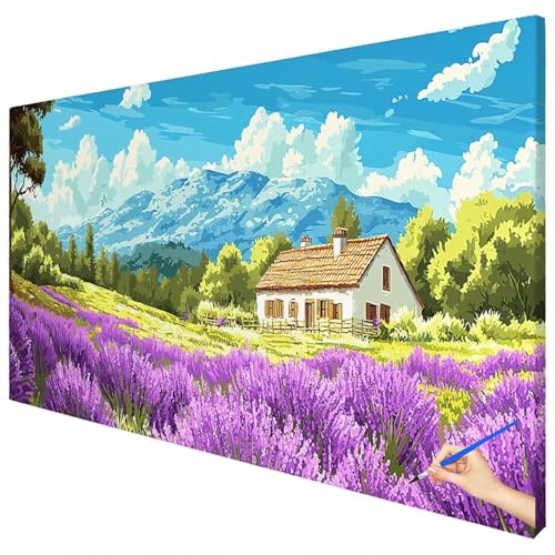 Malen Nach Zahlen Erwachsene Landschaft 180x70cm XXL Malen Nach Zahlen Kinder ab 10 DIY Set Erwachsene Anfänger Paint by Numbers Pflanzen Handgemalt Ölgemälde Leinwand Kit Geschenke Herbstdeko C-99 von Ciooyxee