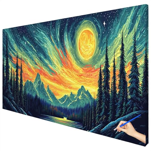 Malen Nach Zahlen Erwachsene Landschaft 70x30cm XXL Malen Nach Zahlen Kinder ab 10 DIY Set Erwachsene Anfänger Paint by Numbers Abstrakt Handgemalt Ölgemälde Leinwand Kit Geschenke Herbstdeko D-94 Malen Nach Zahlen Erwachsene Landschaft 70x30cm XXL Malen Nach Zahlen Kinder ab 10 DIY Set Erwachsene Anfänger Paint by Numbers Abstrakt Handgemalt Ölgemälde Leinwand Kit Geschenke Herbstdeko D-94 von Ciooyxee