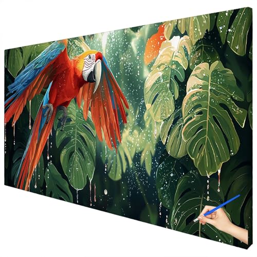 Malen Nach Zahlen Erwachsene Pflanzen 70x30cm XXL Malen Nach Zahlen Kinder ab 10 DIY Set Erwachsene Anfänger Paint by Numbers Papagei Handgemalt Ölgemälde Leinwand Kit für Geschenke Herbstdeko B-06 Malen Nach Zahlen Erwachsene Pflanzen 70x30cm XXL Malen Nach Zahlen Kinder ab 10 DIY Set Erwachsene Anfänger Paint by Numbers Papagei Handgemalt Ölgemälde Leinwand Kit für Geschenke Herbstdeko B-06 von Ciooyxee