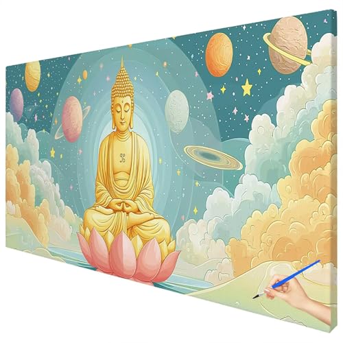 Malen Nach Zahlen Erwachsene Planet 180x70cm XXL Malen Nach Zahlen Kinder ab 10 DIY Set Erwachsene Anfänger Paint by Numbers Abstrakt Handgemalt Ölgemälde Leinwand Kit für Geschenke Herbstdeko E-55 von Ciooyxee