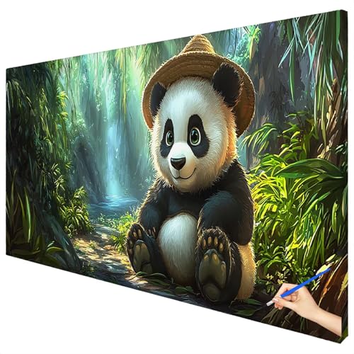 Malen Nach Zahlen Erwachsene Tiere 150x60cm XXL Malen Nach Zahlen Kinder ab 10 DIY Set Erwachsene Anfänger Paint by Numbers Wald Handgemalt Ölgemälde Leinwand Kit Geschenke für Frauen Herbstdeko A-73 von Ciooyxee