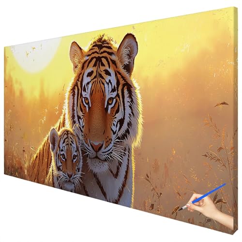 Malen Nach Zahlen Erwachsene Tiger 70x30cm XXL Malen Nach Zahlen Kinder ab 10 DIY Set Erwachsene Anfänger Paint by Numbers Tiere Handgemalt Ölgemälde Leinwand Kit Geschenke für Frauen Herbstdeko B-22 Malen Nach Zahlen Erwachsene Tiger 70x30cm XXL Malen Nach Zahlen Kinder ab 10 DIY Set Erwachsene Anfänger Paint by Numbers Tiere Handgemalt Ölgemälde Leinwand Kit Geschenke für Frauen Herbstdeko B-22 von Ciooyxee