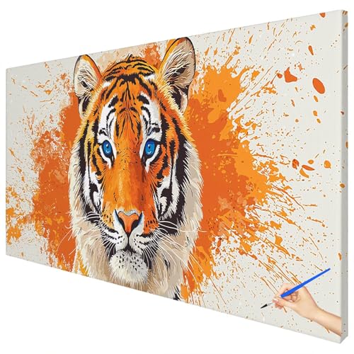 Malen Nach Zahlen Erwachsene Tiger 70x30cm XXL Malen Nach Zahlen Kinder ab 10 DIY Set Erwachsene Anfänger Paint by Numbers Tiere Handgemalt Ölgemälde Leinwand Kit Geschenke für Frauen Herbstdeko B-94 Malen Nach Zahlen Erwachsene Tiger 70x30cm XXL Malen Nach Zahlen Kinder ab 10 DIY Set Erwachsene Anfänger Paint by Numbers Tiere Handgemalt Ölgemälde Leinwand Kit Geschenke für Frauen Herbstdeko B-94 von Ciooyxee