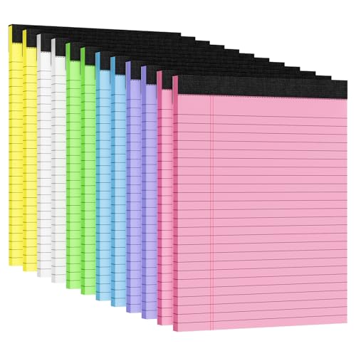 Ciphyfee 12pcs Legal Pads 8.5 x 11, Note Pads, College Ruled Notebook, Color Note Pads, Writing Pads, Notepads 8.5 x 11, Memo Pad Paper Pads Perforate, Ruled Line Notebooks for Work, School, Office Ciphyfee 12pcs Legal Pads 8.5 x 11, Note Pads, College Ruled Notebook, Color Note Pads, Writing Pads, Notepads 8.5 x 11, Memo Pad Paper Pads Perforate, Ruled Line Notebooks for Work, School, Office von Ciphyfee