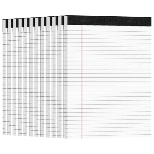 Ciphyfee 12pcs Legal Pads 8.5 x 11, Note Pads, College Ruled Notebook, White Note Pads, Writing Pads, Notepads 8.5 x 11, Memo Pad Paper Pads Perforate, Ruled Line Notebooks for Work, School, Office von Ciphyfee