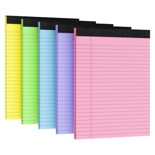 Ciphyfee 5pcs Legal Pads 8.5 x 11, Note Pads, College Ruled Notebook, Color Note Pads, Writing Pads, Notepads 8.5 x 11, Memo Pad Paper Pads Perforate, Ruled Line Notebooks for Work, School, Office Ciphyfee 5pcs Legal Pads 8.5 x 11, Note Pads, College Ruled Notebook, Color Note Pads, Writing Pads, Notepads 8.5 x 11, Memo Pad Paper Pads Perforate, Ruled Line Notebooks for Work, School, Office von Ciphyfee