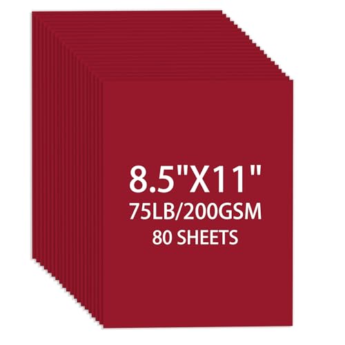 Karton, 8,5 x 11, Rot, 80 Blatt Karton, 8,5 x 11, Rot, 80 Blatt von Ciphyfee
