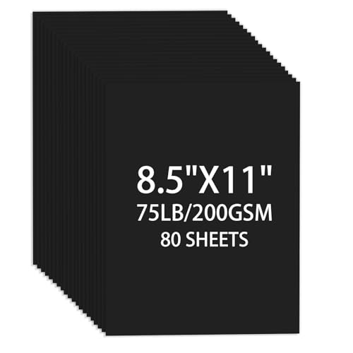 Karton, 8,5 x 11, Schwarz, 80 Blatt von Ciphyfee