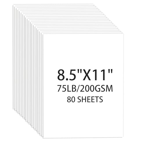 Karton, 8,5 x 11, Weiß, 80 Blatt Karton, 8,5 x 11, Weiß, 80 Blatt von Ciphyfee