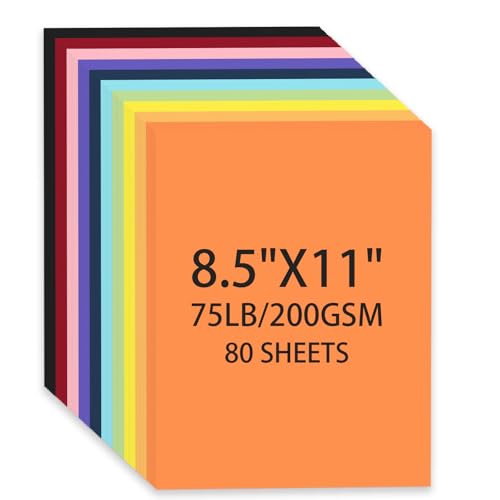 Karton, 8,5 x 11,10 Farben, 80 Blatt Karton, 8,5 x 11,10 Farben, 80 Blatt von Ciphyfee