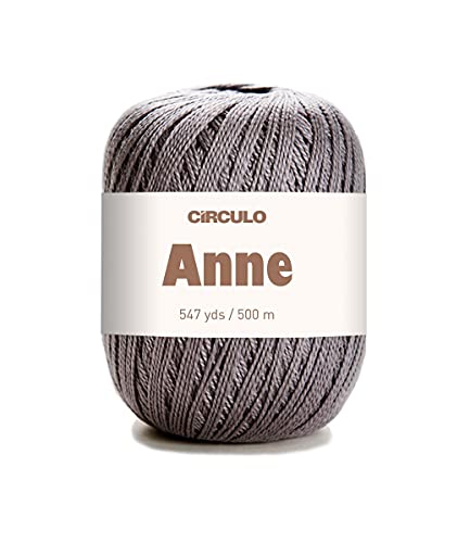 CÍRCULO – Hochwertige Wolle zum Stricken & zum Häkeln | 100% Baumwolle mercerisiert - 500m - Qualität seit 1938 (grau) von Circulo