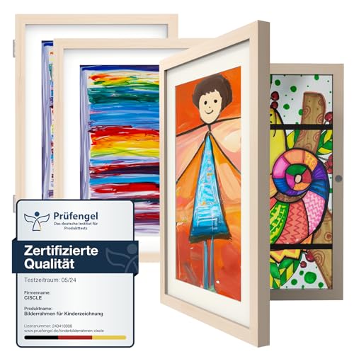 Ciscle Bilderrahmen Kinderzeichnungen, 3 Stück A4 Befüllba Kunstfotorahmen für Kinder, Frontöffnung Bilderrahmen für Kunstwerke, Ideal für Kinderzeichnungen, Kunstprojekte, Schule, Zuhause (Holz) Ciscle Bilderrahmen Kinderzeichnungen, 3 Stück A4 Befüllba Kunstfotorahmen für Kinder, Frontöffnung Bilderrahmen für Kunstwerke, Ideal für Kinderzeichnungen, Kunstprojekte, Schule, Zuhause (Holz) von Ciscle