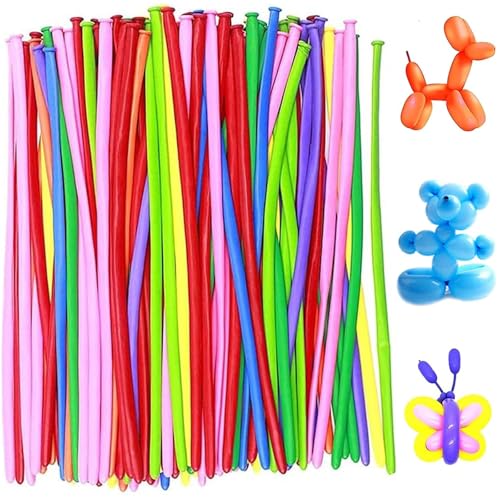 Cisixin 100pcs Lange Luftballons Magische Modellierung Ballons für Geburtstag Hochzeit Weihnachten Party Mehrfarbig 30cm von Cisixin