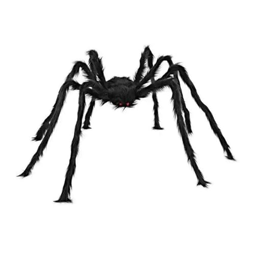Riesenrealistische gefälschte Spinnen - Horror Halloween Spinne Spielzeug mit Kreatives Styling, haarige/Lederdetails, verstellbare Beine, Leichtgewicht - für Witze, Heimdekoration (Spider60cm) von CiwDehuanle