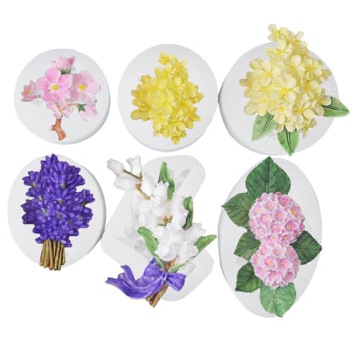 Cjeuxnr Blumen-Silikonformen aus Kunstharz, Kerzenform-Set, 3D-Osmanthus, Fondantform für Schokolade, Kuchen, Dekoration, Seife, Backharz, Dekoration, 6 Stück Cjeuxnr Blumen-Silikonformen aus Kunstharz, Kerzenform-Set, 3D-Osmanthus, Fondantform für Schokolade, Kuchen, Dekoration, Seife, Backharz, Dekoration, 6 Stück von Cjeuxnr