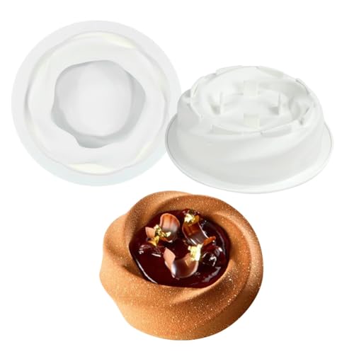 Cjeuxnr Einzelne runde Silikonform für Mousse, Aroma, Kerzen, Dekoration, Schokolade, Süßigkeiten, Ton, Harz, Epoxidharz, 17,8 cm von Cjeuxnr