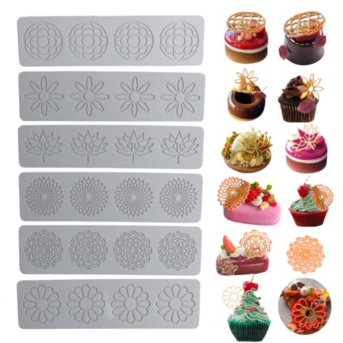 Cjeuxnr Fondant-Impressionsformen, geometrische Form, 3D-Blumenblatt, runde Prägung, Spitze, Fondantform für Cupcakes, Kuchendekoration, Zuckerhandwerk, Kuchendekoration (geometrische Form, 6 Stück) Cjeuxnr Fondant-Impressionsformen, geometrische Form, 3D-Blumenblatt, runde Prägung, Spitze, Fondantform für Cupcakes, Kuchendekoration, Zuckerhandwerk, Kuchendekoration (geometrische Form, 6 Stück) von Cjeuxnr