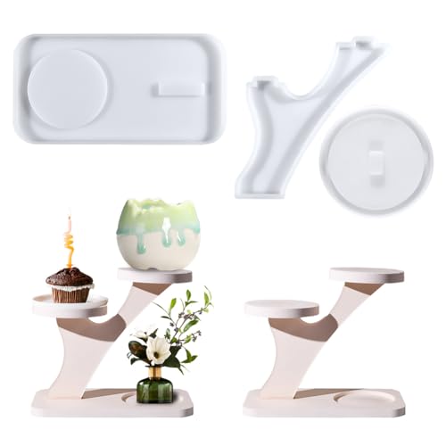 Cjeuxnr Kerzenhalter-Silikonform, 3D-Kerzenformen, DIY, Epoxidharz, Gießstatuen, Formen für Harzguss, Handwerk, Heimdekoration von Cjeuxnr
