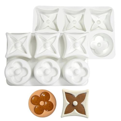 Cjeuxnr Silikonform mit 6 Gliedern, zwei Formen, für Mousse, Aroma, Kerzen, Dekoration, Schokolade, Süßigkeiten, Ton, Harz, Epoxidharz Cjeuxnr Silikonform mit 6 Gliedern, zwei Formen, für Mousse, Aroma, Kerzen, Dekoration, Schokolade, Süßigkeiten, Ton, Harz, Epoxidharz von Cjeuxnr