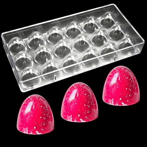 Schokoladenform aus Polycarbonat, BPA-frei, Soja-Kerzenwachs, langlebig, leicht zu lösen, antihaftbeschichtet (18 Kugeln) von Cjeuxnr