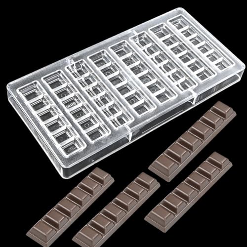 Schokoladenform aus Polycarbonat, BPA-frei, Soja-Kerzenwachs, langlebig, leicht zu lösen, antihaftbeschichtet (8 lange Stange) von Cjeuxnr