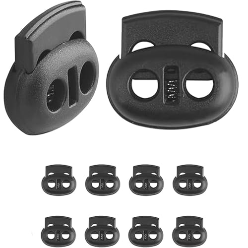 20 Stück Kordelstopper,Kordel Stopper mit 2 Loch,Federschnurschlösser, Doppelte 5 mm Oval schlösser für Kordel Jacke, Sportkleidung, Rucksack, Gummikordel Stopper 20 Stück Kordelstopper,Kordel Stopper mit 2 Loch,Federschnurschlösser, Doppelte 5 mm Oval schlösser für Kordel Jacke, Sportkleidung, Rucksack, Gummikordel Stopper von Cjkoonsa