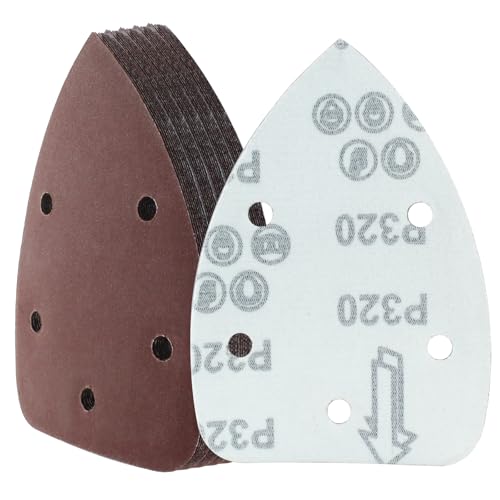 Cjueiom Schleifpapier mit Körnung 320, 5 Löcher, Klett-Schleifpads für 140 mm Schleifmaschine, 25 Stück Cjueiom Schleifpapier mit Körnung 320, 5 Löcher, Klett-Schleifpads für 140 mm Schleifmaschine, 25 Stück von Cjueiom