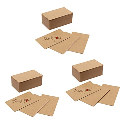 ClAZTyict 300 Stuecke Leere Kraftpapier Visitenkarten Wort Karte Nachricht Karte DIY Geschenkkarte von ClAZTyict