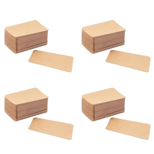 ClAZTyict 400 Stuecke Leere Kraftpapier Visitenkarten Wort Karte Nachricht Karte DIY Geschenkkarte von ClAZTyict