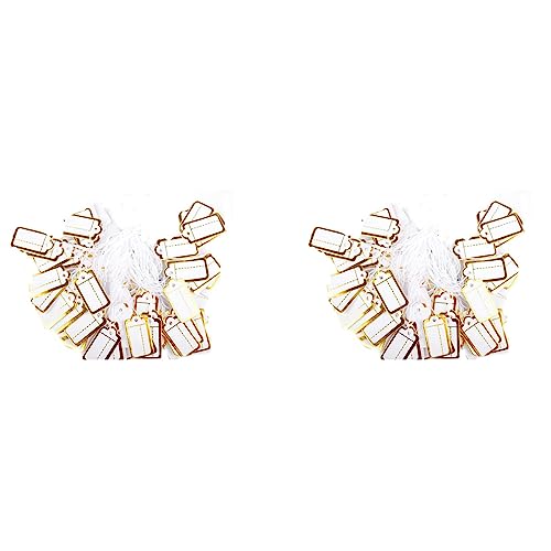 ClAZTyict 800 Stück Papier Schmuck Preis mit Hängenden Schnur Markierung Etiketten Bekleidungs Display Etiketten Etikettierung Etiketten 25mmx13mm von ClAZTyict