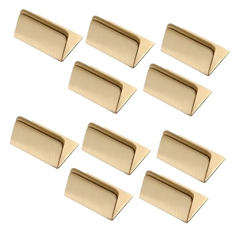 ClAZTyict Tischkartenhalter Aus Messing, 10 Stück, Breit, Vintage-Tischkartenhalter, Kleine Tischkartenständer, Memo-Preisschilder von ClAZTyict