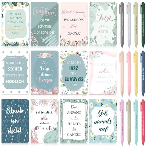 Clabby 12 Sets Dankeschön Geschenke für Kollegen 12 Inspirierende Notizbücher mit Blumenmuster 12 Mehrfarbige Motivierend Kugelschreiber Mini Taschennotizbuch 2 in 1 Stift für Abschied Lehrer Schüler Clabby 12 Sets Dankeschön Geschenke für Kollegen 12 Inspirierende Notizbücher mit Blumenmuster 12 Mehrfarbige Motivierend Kugelschreiber Mini Taschennotizbuch 2 in 1 Stift für Abschied Lehrer Schüler von Clabby