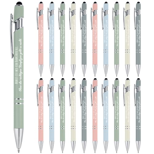 Clabby 20 Stück Abschied Geschenk Kugelschreiber Arbeit Ist Wie Ein Banküberfall mit Touchpen Druckkugelschreiber Stifte mit Spruch für Ruhestand Mitarbeiter Kollegen Büro Abschied(Macaron Farben) Clabby 20 Stück Abschied Geschenk Kugelschreiber Arbeit Ist Wie Ein Banküberfall mit Touchpen Druckkugelschreiber Stifte mit Spruch für Ruhestand Mitarbeiter Kollegen Büro Abschied(Macaron Farben) von Clabby