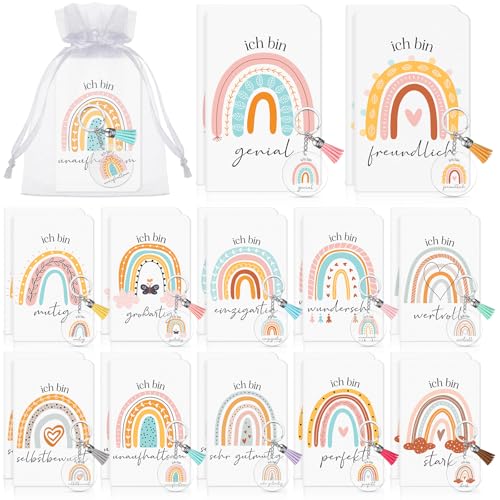 Clabby 24 Inspirierende Geschenke Sets Mini Notizblock mit Spruch Acryl Schlüsselanhänger mit Organzabeutel Dankeschön Geschenke Abschiedsgeschenke für Kollegen Lehrer Freundin Jahresende Weihnachten Clabby 24 Inspirierende Geschenke Sets Mini Notizblock mit Spruch Acryl Schlüsselanhänger mit Organzabeutel Dankeschön Geschenke Abschiedsgeschenke für Kollegen Lehrer Freundin Jahresende Weihnachten von Clabby