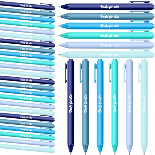 Clabby 30 Danke für Alles Kugelschreiber Set Blau Druckkugelschreiber mit Gravur Danke Geschenke für Kollegen Kuli mit Spruch Kugelschreiber für Frau Männer Freunde Schule Büro Clabby 30 Danke für Alles Kugelschreiber Set Blau Druckkugelschreiber mit Gravur Danke Geschenke für Kollegen Kuli mit Spruch Kugelschreiber für Frau Männer Freunde Schule Büro von Clabby