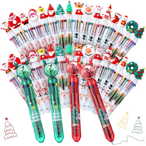 Clabby 36 Stück Kugelschreiber Weihnachten Weihnachtskugelschreiber Einziehbare Kugelschreiber 10-In-1 Kugelschreiber mit 10 Farben für Freund, Familie und Kollegen Clabby 36 Stück Kugelschreiber Weihnachten Weihnachtskugelschreiber Einziehbare Kugelschreiber 10-In-1 Kugelschreiber mit 10 Farben für Freund, Familie und Kollegen von Clabby