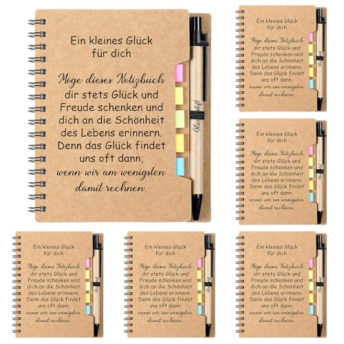 Clabby 6 Set Viel Glück Geschenken Motivierendes A6 Notizbuch mit Glücksstift Inspirierendes Klein Notizblock Glücksbringer Notizbuch für Kollegen Mitarbeiter Büro Abschied Prüfung Bestanden Clabby 6 Set Viel Glück Geschenken Motivierendes A6 Notizbuch mit Glücksstift Inspirierendes Klein Notizblock Glücksbringer Notizbuch für Kollegen Mitarbeiter Büro Abschied Prüfung Bestanden von Clabby