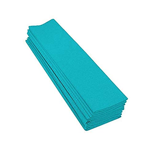 10 Blatt Krepppapier türkis 70% kreppt 10 Blatt Krepppapier türkis 70% kreppt von Clairefontaine