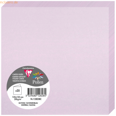 10 x Clairefontaine Doppelkarte Pollen 135x135mm 210g VE=25 Stück glyz 10 x Clairefontaine Doppelkarte Pollen 135x135mm 210g VE=25 Stück glyz von Clairefontaine