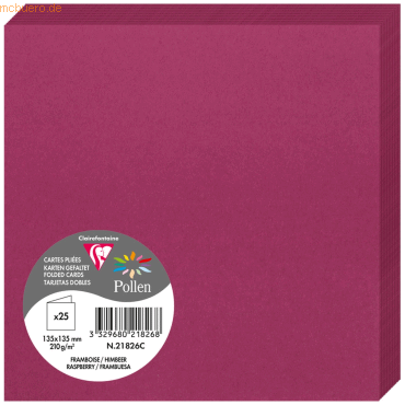 10 x Clairefontaine Doppelkarte Pollen 135x135mm 210g VE=25 Stück himb 10 x Clairefontaine Doppelkarte Pollen 135x135mm 210g VE=25 Stück himb von Clairefontaine
