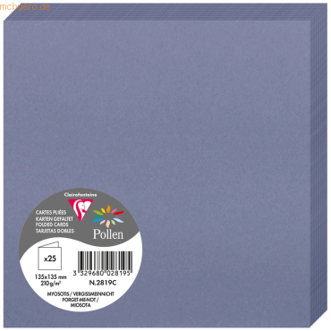 10 x Clairefontaine Doppelkarte Pollen 135x135mm 210g VE=25 Stück verg 10 x Clairefontaine Doppelkarte Pollen 135x135mm 210g VE=25 Stück verg von Clairefontaine