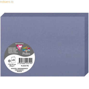 10 x Clairefontaine Doppelkarte Pollen C6 210g VE=25 Stück vergissmein 10 x Clairefontaine Doppelkarte Pollen C6 210g VE=25 Stück vergissmein von Clairefontaine