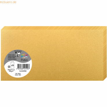 Clairefontaine Doppelkarte Pollen DINlang 210g VE=25 Stück gold Clairefontaine Doppelkarte Pollen DINlang 210g VE=25 Stück gold von Clairefontaine