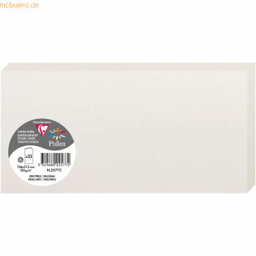 10 x Clairefontaine Doppelkarte Pollen DINlang 210g VE=25 Stück hellgr 10 x Clairefontaine Doppelkarte Pollen DINlang 210g VE=25 Stück hellgr von Clairefontaine