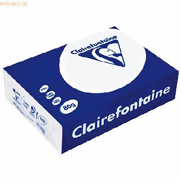 10 x Clairefontaine Kopierpapier Clairalfa A5 80g/qm weiß VE=500 Blatt von Clairefontaine