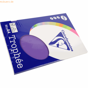 10 x Clairefontaine Kopierpapier Trophee A4 160g/qm 50 Blatt violett 10 x Clairefontaine Kopierpapier Trophee A4 160g/qm 50 Blatt violett von Clairefontaine