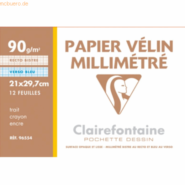 10 x Clairefontaine Millimeterpapier A4 weiß 90g/qm 12 Blatt 10 x Clairefontaine Millimeterpapier A4 weiß 90g/qm 12 Blatt von Clairefontaine